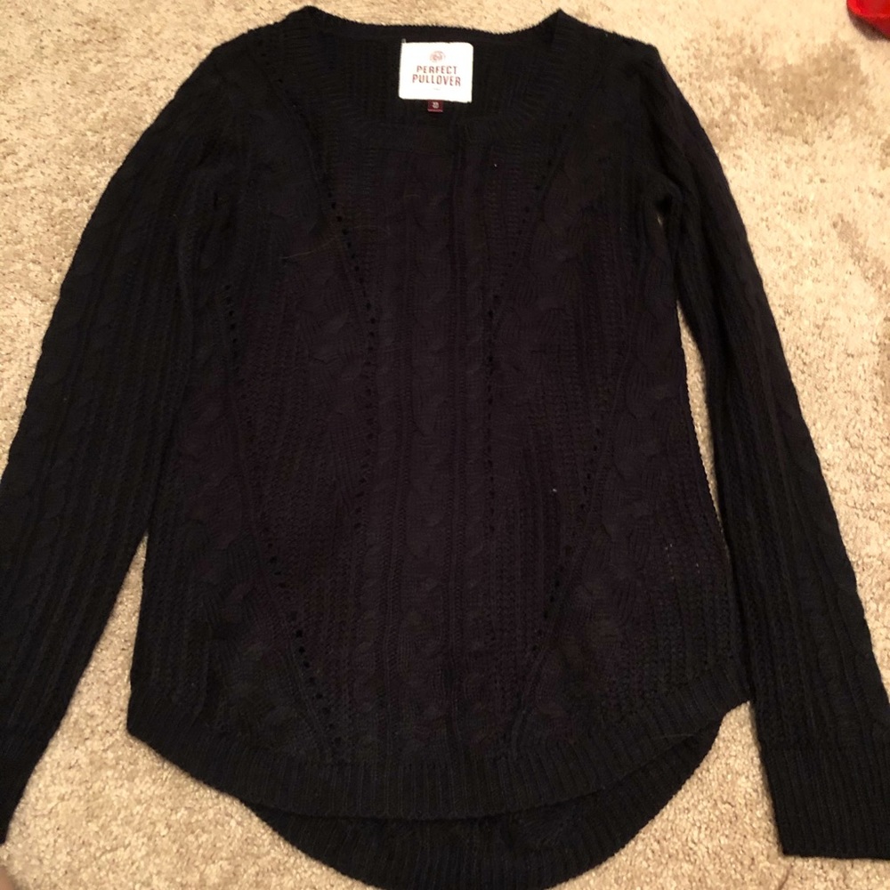 black sweater